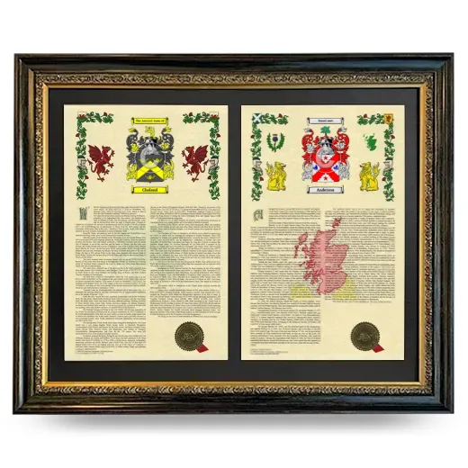Double Armorial History Framed - Heirloom