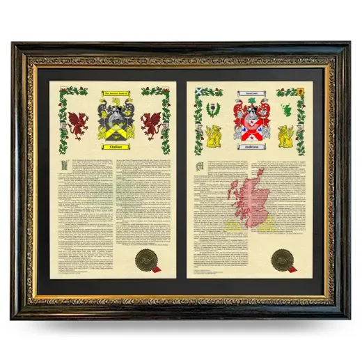 Double Armorial History Framed - Heirloom
