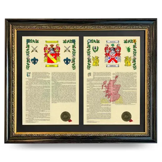 Double Armorial History Framed - Heirloom