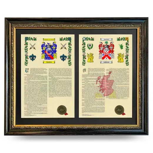 Double Armorial History Framed - Heirloom