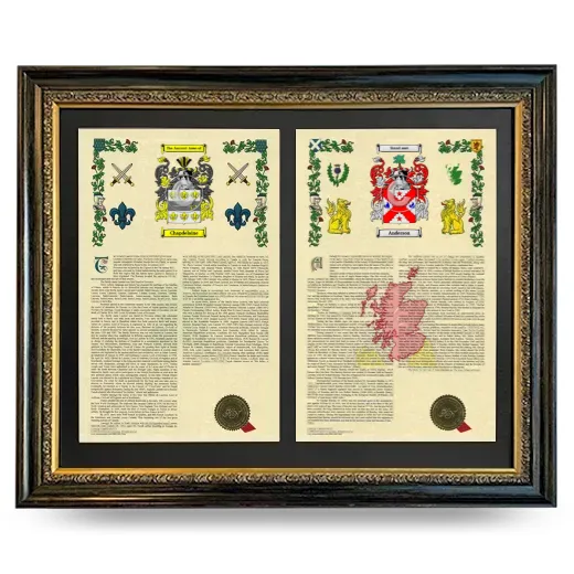 Double Armorial History Framed - Heirloom
