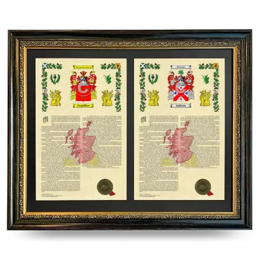 Double Armorial History Framed - Heirloom