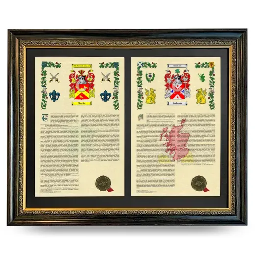 Double Armorial History Framed - Heirloom