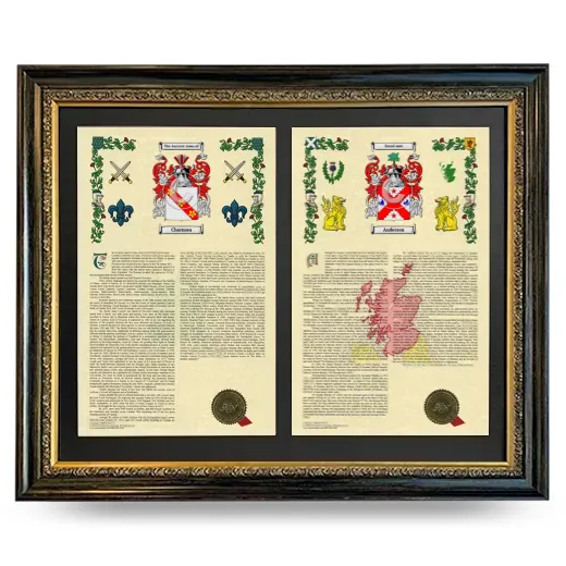 Double Armorial History Framed - Heirloom