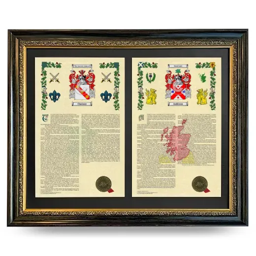 Double Armorial History Framed - Heirloom