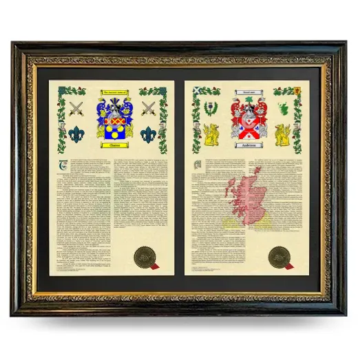 Double Armorial History Framed - Heirloom