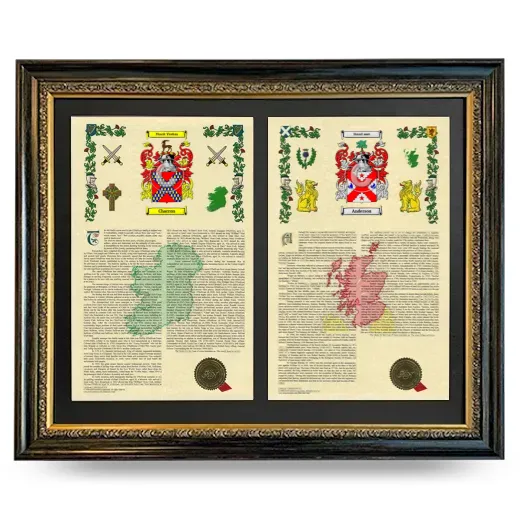 Double Armorial History Framed - Heirloom