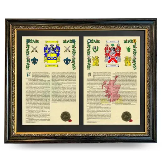 Double Armorial History Framed - Heirloom