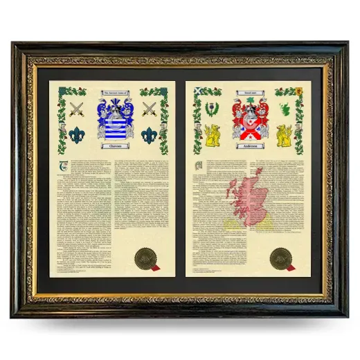Double Armorial History Framed - Heirloom