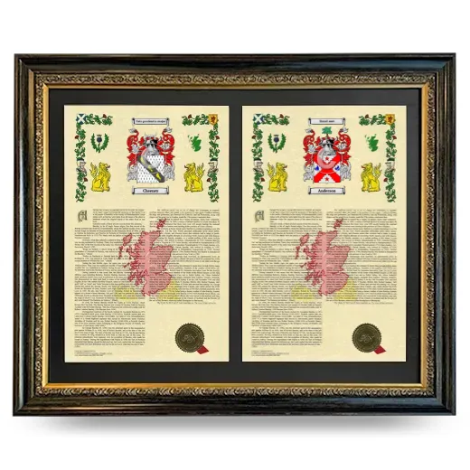 Double Armorial History Framed - Heirloom