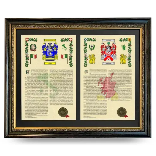 Double Armorial History Framed - Heirloom