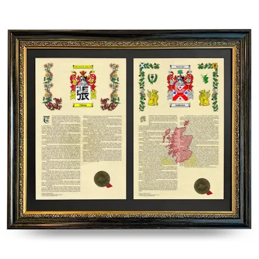 Double Armorial History Framed - Heirloom