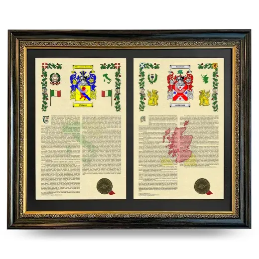 Double Armorial History Framed - Heirloom