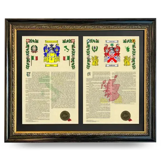 Double Armorial History Framed - Heirloom