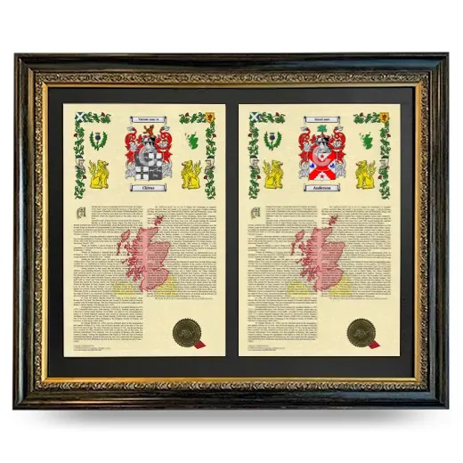 Double Armorial History Framed - Heirloom