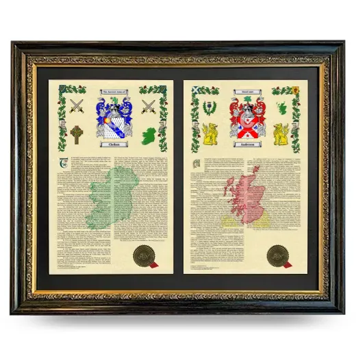 Double Armorial History Framed - Heirloom