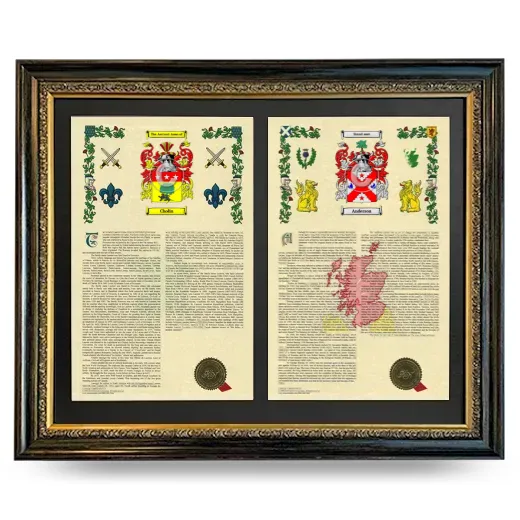 Double Armorial History Framed - Heirloom