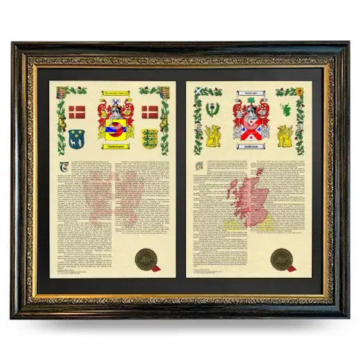 Double Armorial History Framed - Heirloom