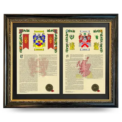 Double Armorial History Framed - Heirloom