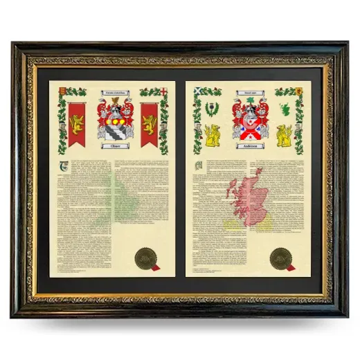 Double Armorial History Framed - Heirloom