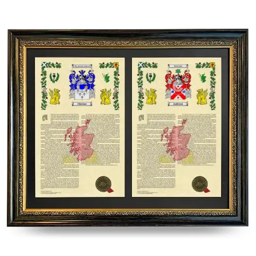 Double Armorial History Framed - Heirloom