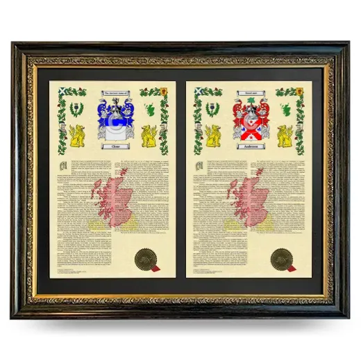 Double Armorial History Framed - Heirloom