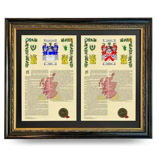 Double Armorial History Framed - Heirloom