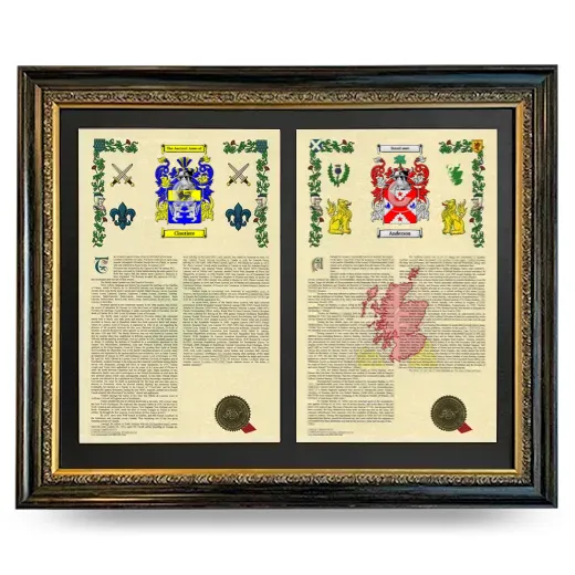 Double Armorial History Framed - Heirloom