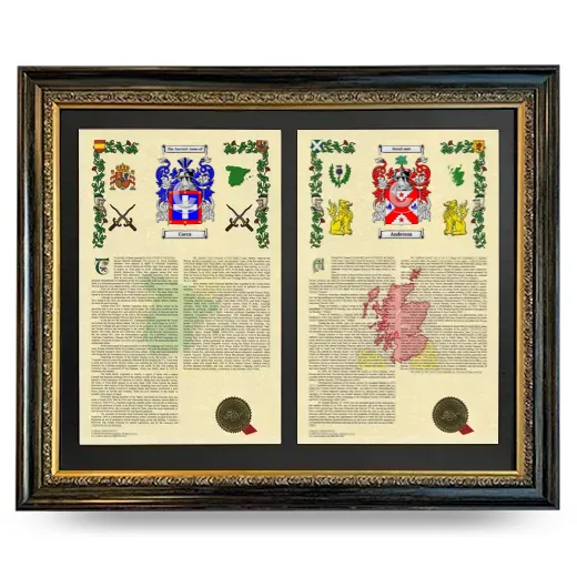 Double Armorial History Framed - Heirloom