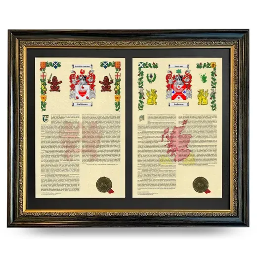 Double Armorial History Framed - Heirloom