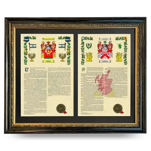 Double Armorial History Framed - Heirloom