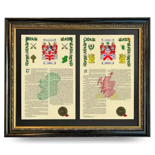 Double Armorial History Framed - Heirloom