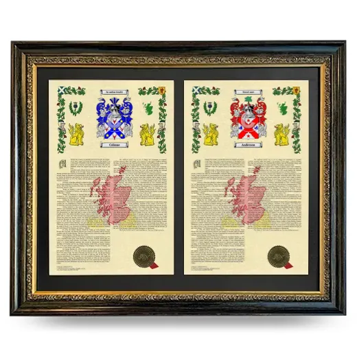 Double Armorial History Framed - Heirloom