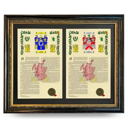 Double Armorial History Framed - Heirloom