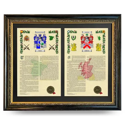 Double Armorial History Framed - Heirloom