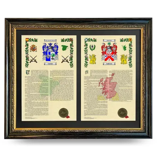 Double Armorial History Framed - Heirloom