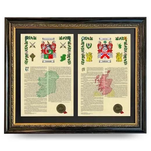 Double Armorial History Framed - Heirloom