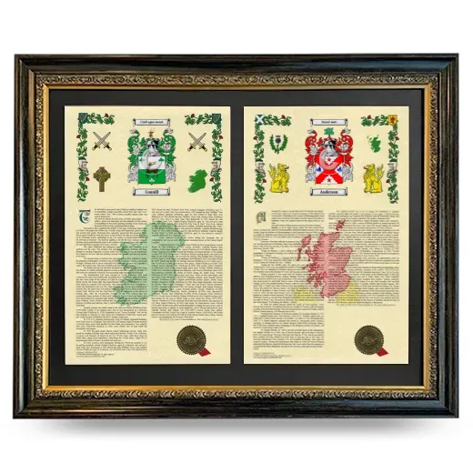 Double Armorial History Framed - Heirloom