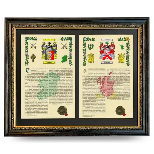 Double Armorial History Framed - Heirloom