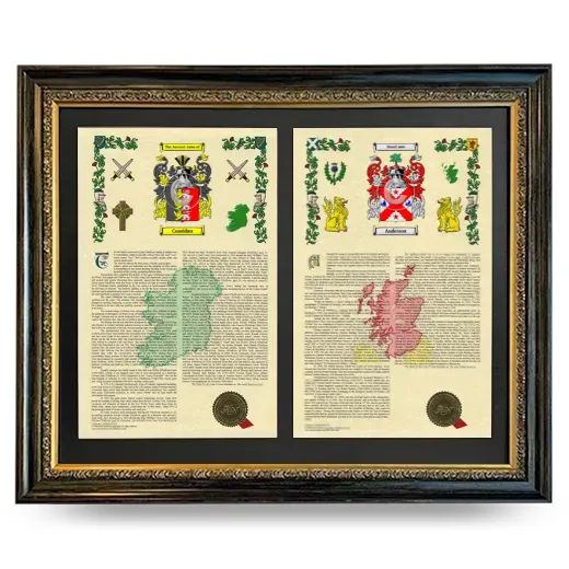 Double Armorial History Framed - Heirloom