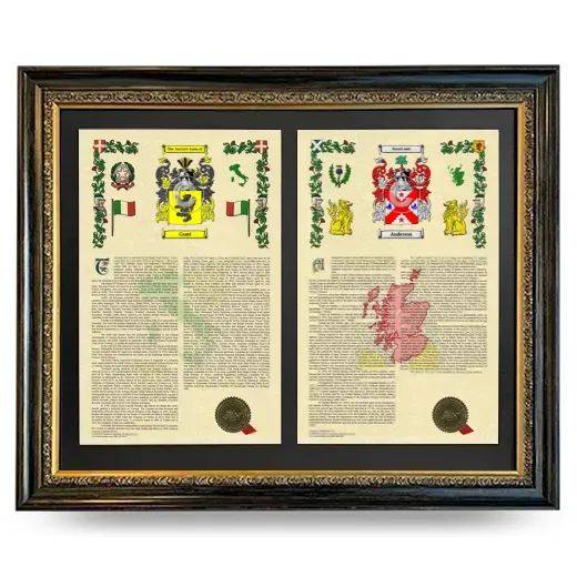 Double Armorial History Framed - Heirloom