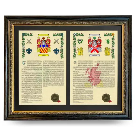 Double Armorial History Framed - Heirloom