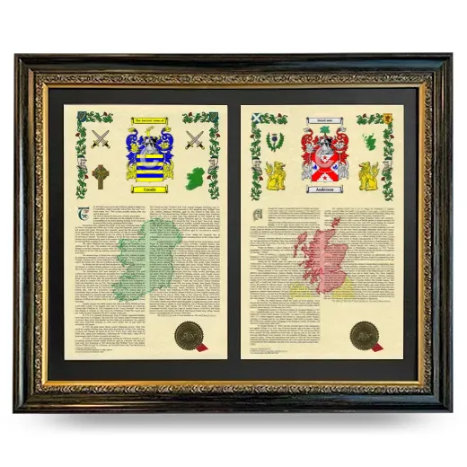 Double Armorial History Framed - Heirloom
