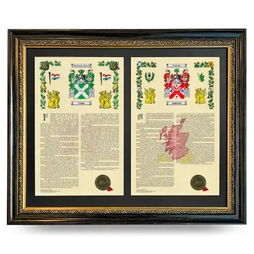 Double Armorial History Framed - Heirloom