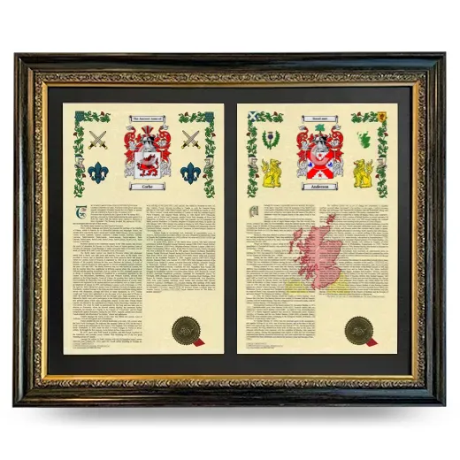 Double Armorial History Framed - Heirloom