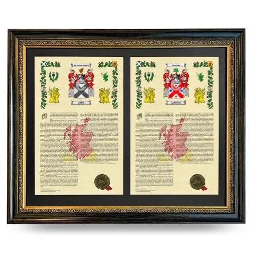 Double Armorial History Framed - Heirloom