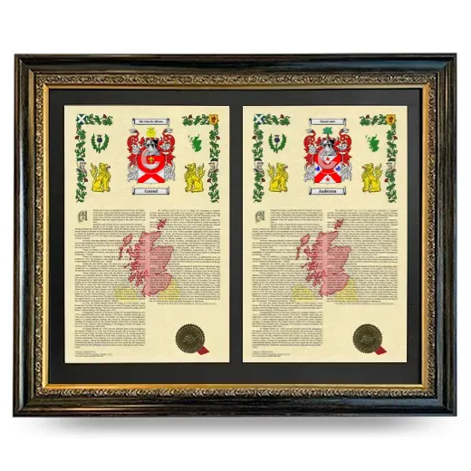Double Armorial History Framed - Heirloom