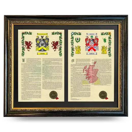 Double Armorial History Framed - Heirloom