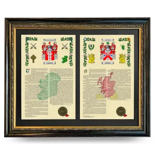 Double Armorial History Framed - Heirloom