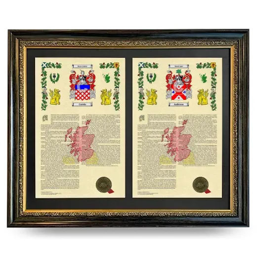Double Armorial History Framed - Heirloom